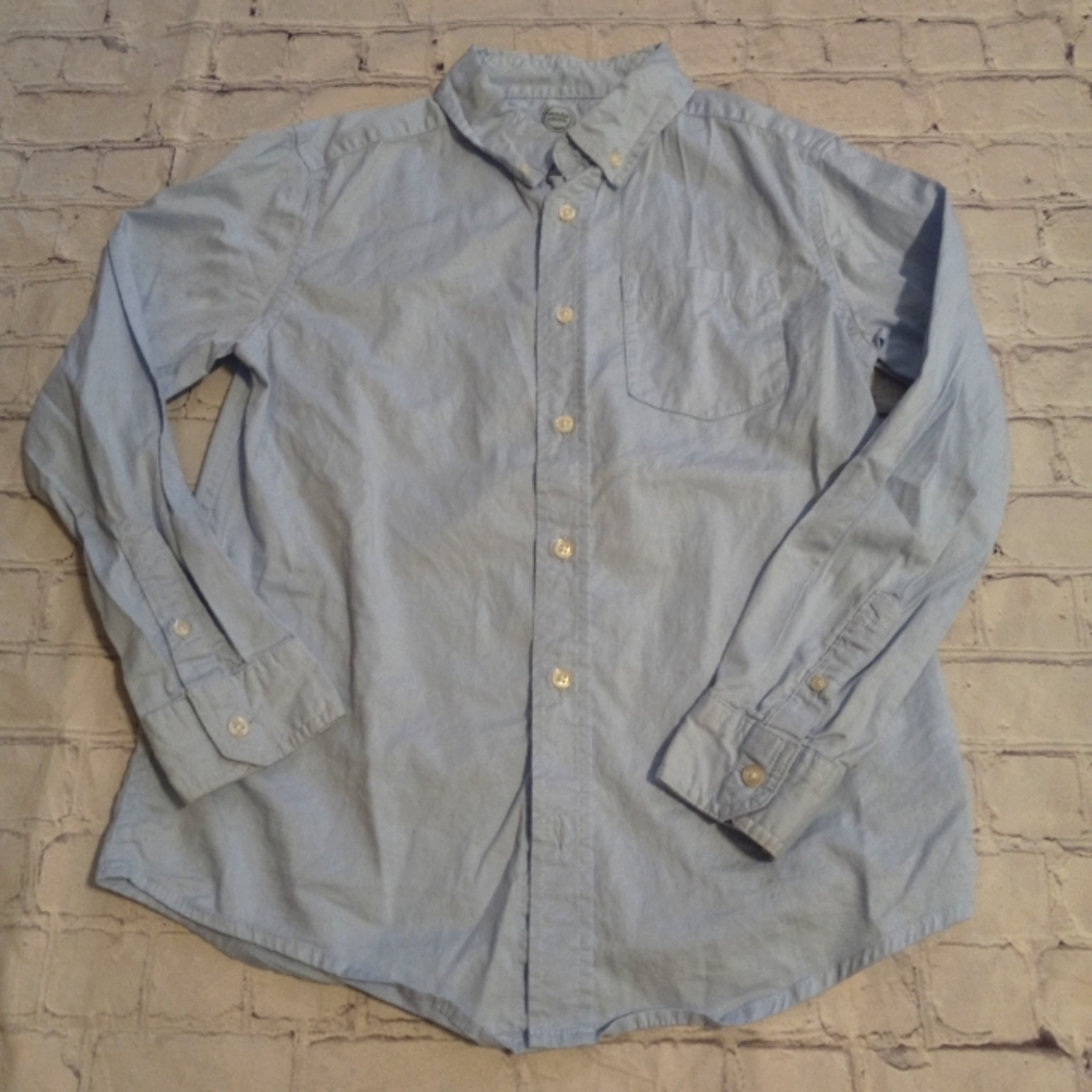 EUC Boys LG 10/12 Wonder Nation Long Sleeve Button Up Light Blue Dress Shirt
